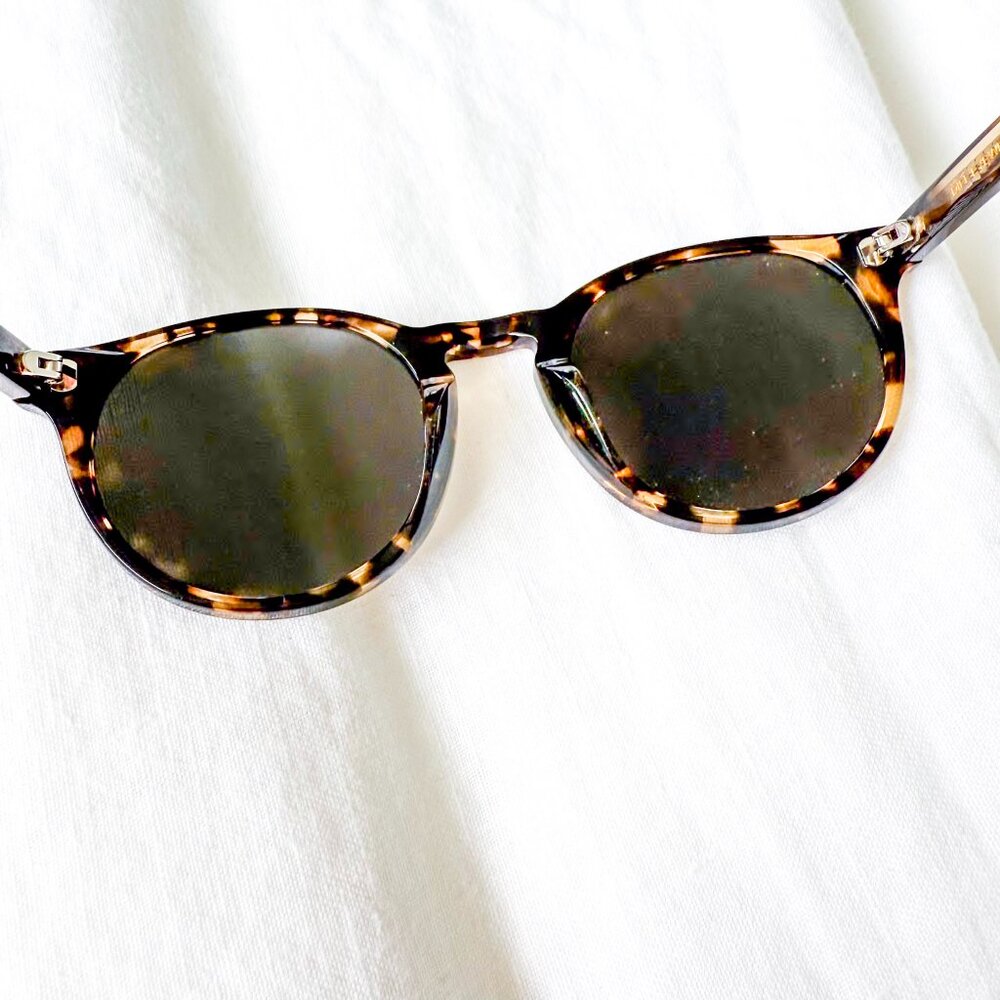 Diff Sawyer Espresso Tortoise Sunglasses Round Le… - image 4